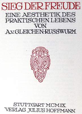 Bild Nr.1: 123-1124 Gleichen-Russwurm,A.v.: (Literatur und illustrierte Bücher 20.Jahrhundert - Alte Literatur in modernen Ausgaben)