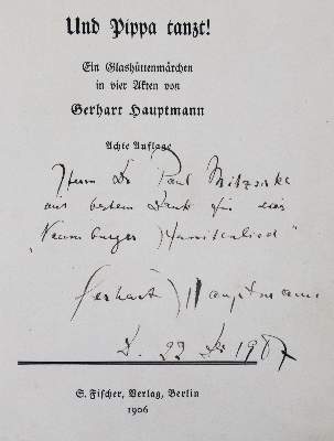 Bild Nr.1: 123-1141 Hauptmann,G.: (Literatur und illustrierte Bücher 20.Jahrhundert - Alte Literatur in modernen Ausgaben)