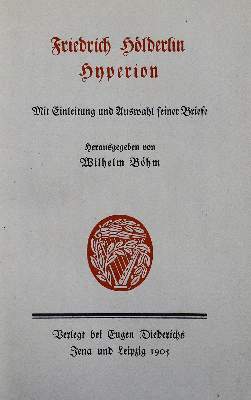 Bild Nr.1: 123-1159 Hölderlin,F.: (Literatur und illustrierte Bücher 20.Jahrhundert - Alte Literatur in modernen Ausgaben)
