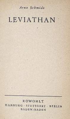 Bild Nr.1: 123-1276 Schmidt,A.: (Literatur und illustrierte Bücher 20.Jahrhundert - Alte Literatur in modernen Ausgaben)