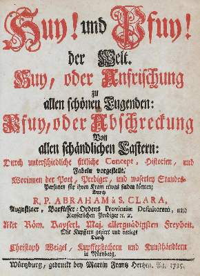 Bild Nr.1: 123-129 Abraham a Sancta Clara. (d.i. U.Megerle).: (Emblemata)