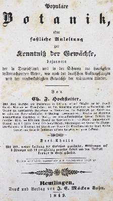 Bild Nr.11: 123-1317 Hochstetter,C.F.: (Botanik)