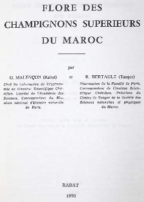 Bild Nr.1: 123-1334 Malencon,G. u. R.Bertault.: (Botanik, Pilze, Afrika)