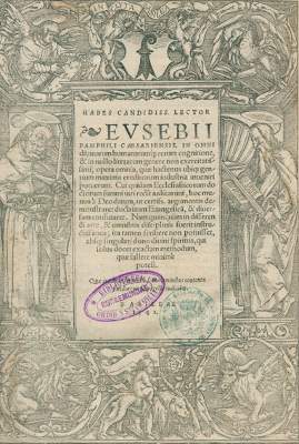 Bild Nr.1: 123-136 Eusebius Pamphilus Caesariensis.: (Alte Drucke, Handschriften und Theologie)