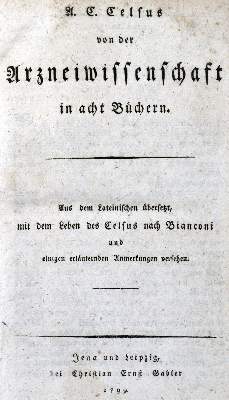 Bild Nr.1: 123-1373 Celsus,A.C.: (Medizin)