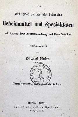 Bild Nr.1: 123-1380 Hahn,E.: (Medizin)