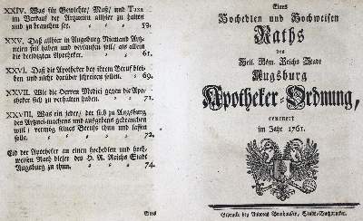 Bild Nr.1: 123-1388 Augsburg.: (Medizin, Pharmazie)