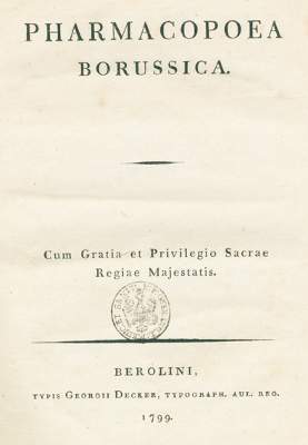 Bild Nr.1: 123-1405 Pharmacopoea Borussica.: (Medizin, Pharmazie)