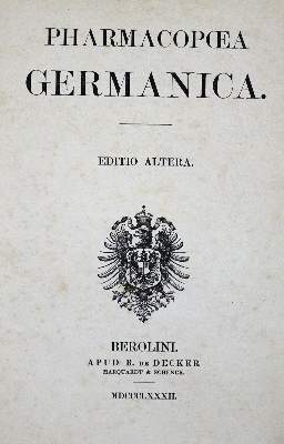 Bild Nr.1: 123-1406 Pharmacopoea Germanica.: (Medizin, Pharmazie)