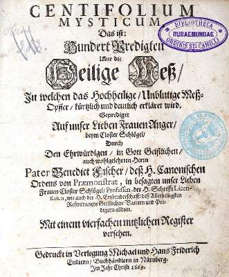 Bild Nr.1: 123-141 Fischer,B.: (Alte Drucke, Handschriften und Theologie)