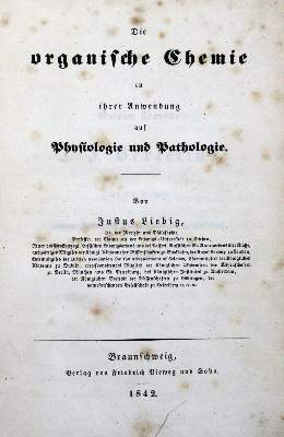 Bild Nr.1: 123-1485 Liebig,J.v.: (Verschiedene Gebiete - Varia, Chemie)