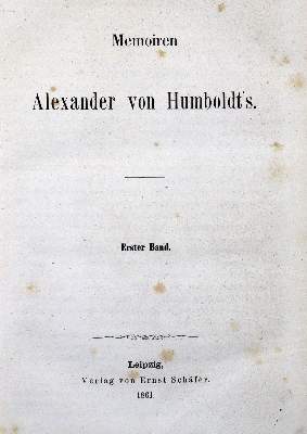 Bild Nr.1: 123-1510 Humboldt,A.v.: (Verschiedene Gebiete - Varia)