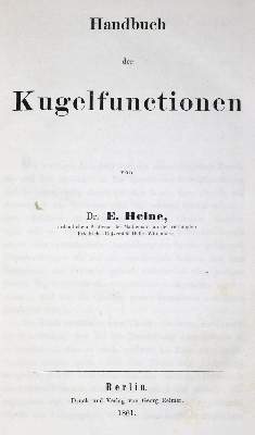 Bild Nr.1: 123-1517 Heine,(H.).E.: (Verschiedene Gebiete - Varia, Mathematik)
