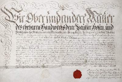 Bild Nr.2: 123-1582 Lehrbrief: (Deutschland, Altenburg, Handschriften)