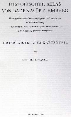 Bild Nr.1: 123-1592 Historischer Atlas: (Deutschland, Baden-Württemberg)