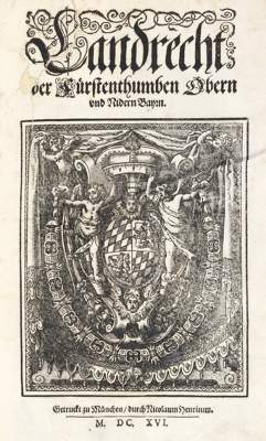 Bild Nr.1: 123-1604 Landrecht, Policey:: (Deutschland, Bayern)