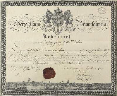 Bild Nr.1: 123-1614 Lehrbrief.: (Deutschland, Braunschweig)