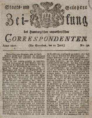 Bild Nr.1: 123-1626 Staats und Gelehrte Zeitung: (Deutschland, Hamburg)