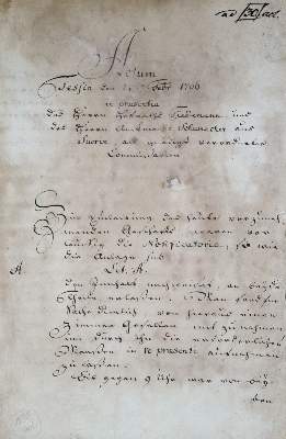 Bild Nr.1: 123-1648 Amtliches Protokoll: (Deutschland, Mecklenburg, Handschriften)