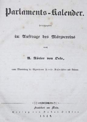 Bild Nr.1: 123-1667 Sammlung: (Deutschland, Revolution 1848/49 - Vormärz - Politik)