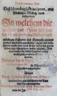 Bild Nr.1: 123-169 Guevara,A.de.: (Alte Drucke, Handschriften und Theologie)