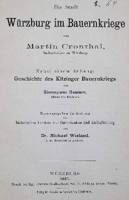 Bild Nr.1: 123-1709 Cronthal,M.: (Deutschland, Würzburg)