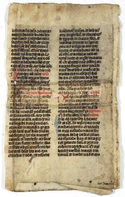 Bild Nr.1: 123-177 Einbandmakulatur.: (Handschriften)