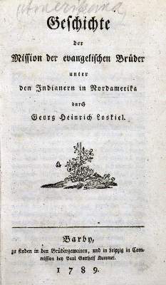 Bild Nr.1: 123-1780 Loskiel,G.H.: (Verschiedene Länder - Geschichte, Amerika, Indianer)
