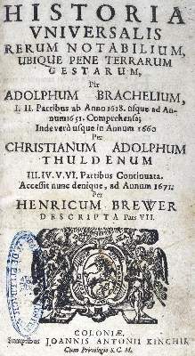 Bild Nr.1: 123-1799 Brachelius,A.: (Verschiedene Länder - Geschichte)