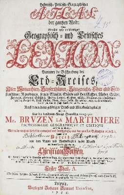 Bild Nr.1: 123-1800 Bruzen de la Martinière,A. u. C.Wolff.: (Verschiedene Länder - Geschichte)