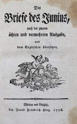 Bild Nr.1: 123-1817 Briefe des Junius, Die,: (Verschiedene Länder - Geschichte, Grossbritannien)