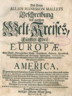 Bild Nr.1: 123-1830 Mallet,A.M.: (Verschiedene Länder - Geschichte)
