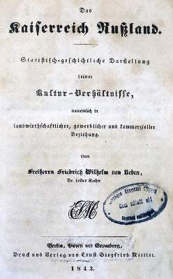 Bild Nr.1: 123-1841 Reden,F.W.v.: (Verschiedene Länder - Geschichte, Russland)