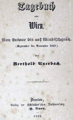 Bild Nr.1: 123-1857 Auerbach, Berthold (d.i. Moses Baruch).: (Autographen)