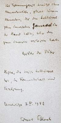 Bild Nr.1: 123-1860 Bloch, Ernst: (Autographen)