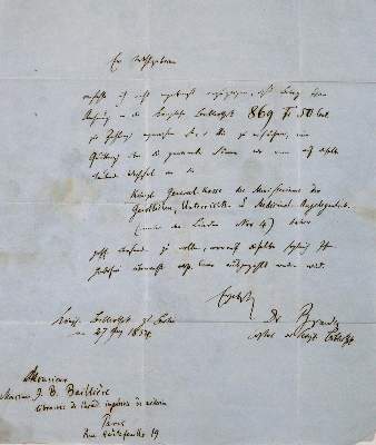 Bild Nr.1: 123-1861 Brandes, Carl Heinrich,: (Autographen)
