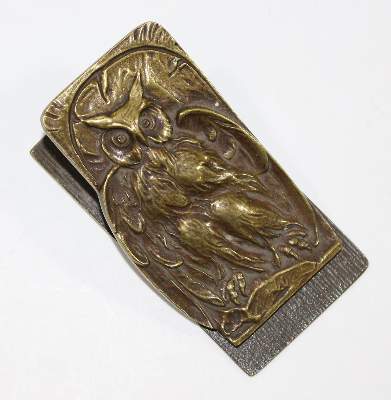 Bild Nr.1: 123-1935 Buchklemme, Notizzettelhalter: (Varia, Eulen)