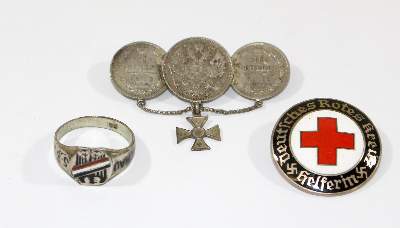 Bild Nr.1: 123-1958 Abzeichen WK2 u. Patriotisches: (Varia, Militaria)