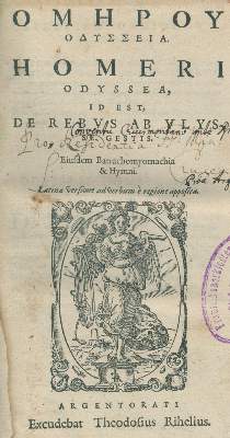 Bild Nr.1: 123-206 Homer.: (Alte Drucke, Handschriften und Theologie)