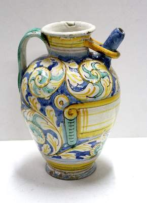 Bild Nr.1: 123-2085 Deruta, Toskana Sirup-Kanne: (Apothekenwesen, Albarello)