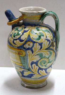 Bild Nr.2: 123-2085 Deruta, Toskana Sirup-Kanne: (Apothekenwesen, Albarello)