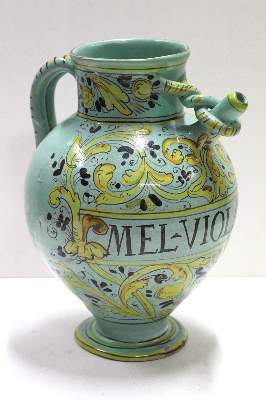 Bild Nr.1: 123-2089 Sirupkanne Italien 1690: (Apothekenwesen, Albarello)