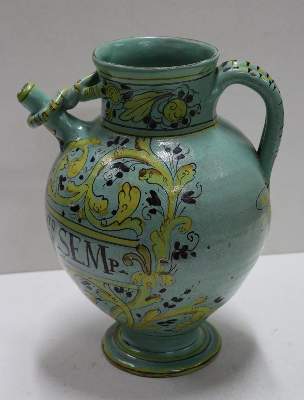 Bild Nr.2: 123-2089 Sirupkanne Italien 1690: (Apothekenwesen, Albarello)