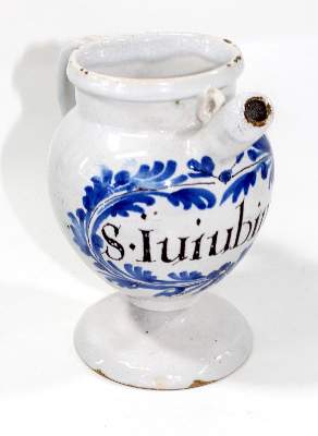 Bild Nr.1: 123-2090 Sirupkanne Nevers um 1680: (Apothekenwesen, Albarello)