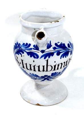 Bild Nr.3: 123-2090 Sirupkanne Nevers um 1680: (Apothekenwesen, Albarello)