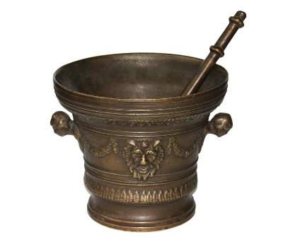 Bild Nr.1: 123-2148 Mörser, Bronze, Historismus.: (Apothekenwesen, Mörser)