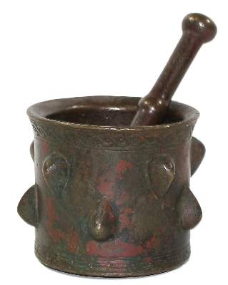Bild Nr.1: 123-2156 Rippenmörser,: (Apothekenwesen, Mörser)