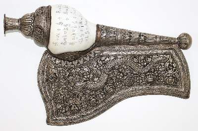 Bild Nr.1: 123-2205 Muschelhorn Tibet.: (Asiatika)