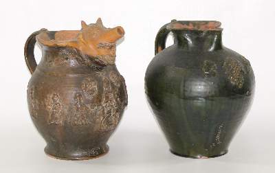 Bild Nr.1: 123-2260 Fratzenkrug Alpenländisch: (Porzellan u. Keramik, Fayencen)