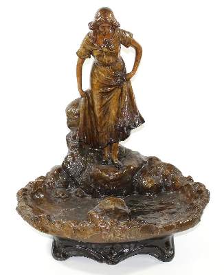 Bild Nr.1: 123-2261 Johann Maresch Mädchen am Brunnen: (Porzellan u. Keramik, Fayencen)